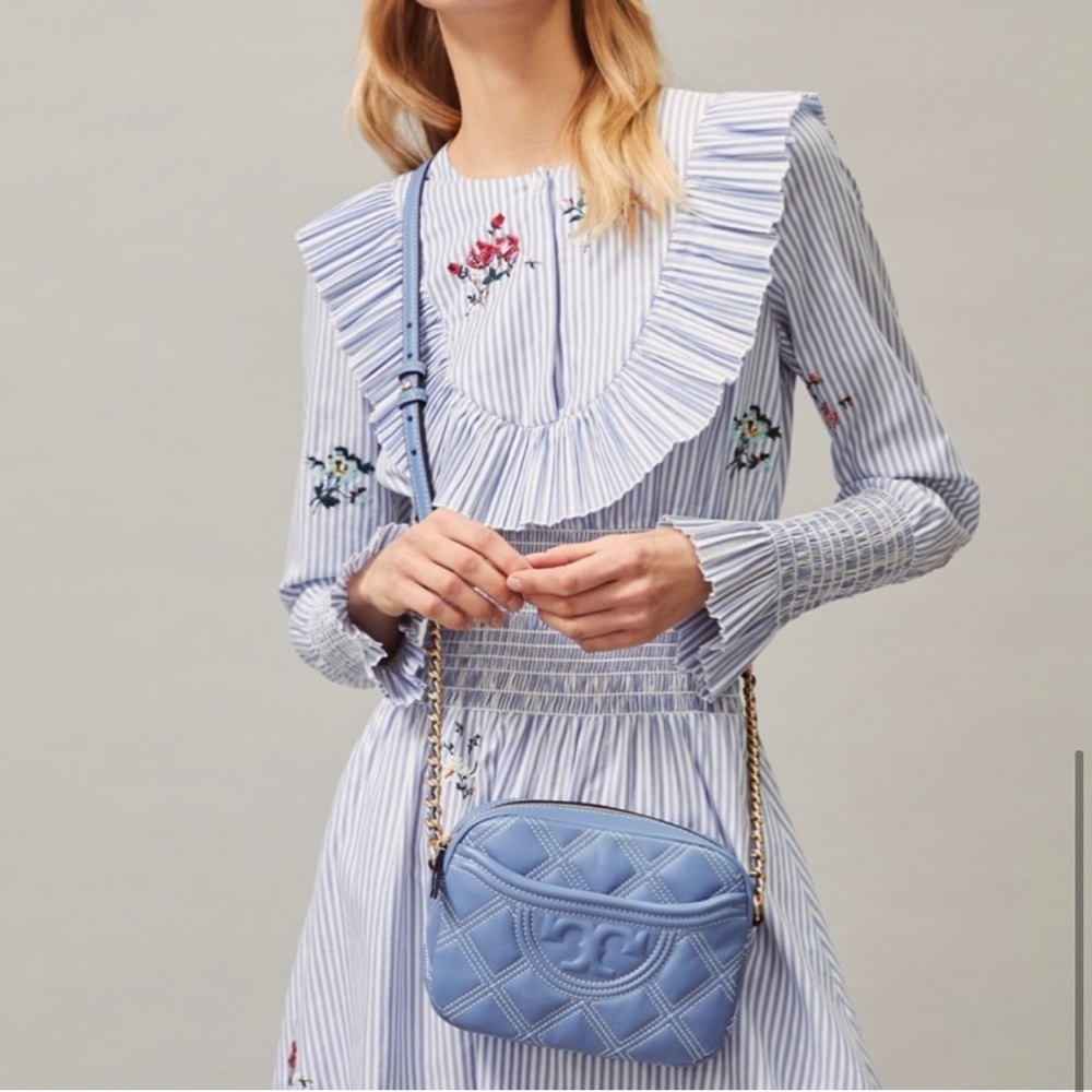 Tory Burch Fleming Blue Camera Bag